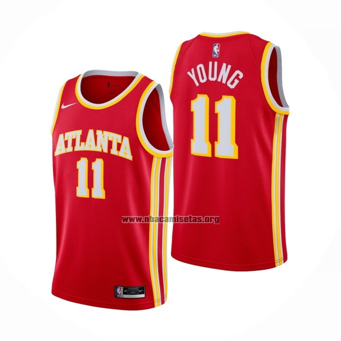 Camiseta Atlanta Hawks Trae Young NO 11 Icon 2020-21 Rojo